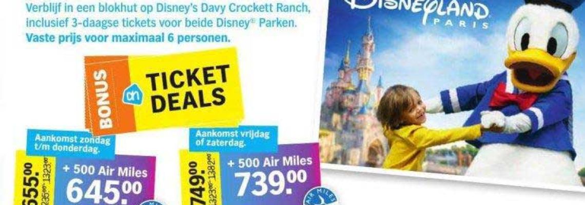 Disneyland Parijs aanbieding AH