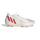 Adidas Predator Edge.3 Gras Voetbalschoenen (FG) Zwart Wit Rood