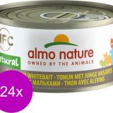 Almo Nature Hfc Cat Natural Blik 70 g - Kattenvoer - 24 x Tonijn en Ansjovis Classic