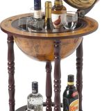Brulo Wereldbol Globe bar - Wijnrek - ⌀ 33 cm - Bruin – Vespucci