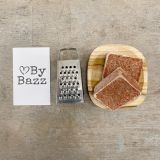 ByBazz, 2 amberblokjes met houten schaaltje met raspje