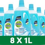 Dettol Power & Fresh - Allesreiniger - Katoenfris - 8 x 1 Liter