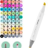 Dual Brush Pen Set Ohuhu: 72 kleuren blendable penseelstift