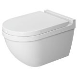 Duravit Starck 3 WC-zitting 43.1x37x4.3cm met softclose met quickrelease Kunststof wit Glanzend