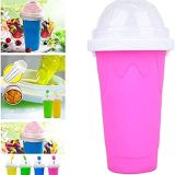 DUUFUN Slushy Maker Cup, Smoothie Pinch Ice Cooling Cup met dubbellaagse silica, doe-het-zelf zelfgemaakte cups voor kinderen en familie (oranje), meerdere kleuren
