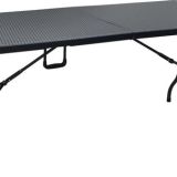 ERRO Vouwtafel - wickerlook - 180x74cm - zwart