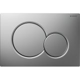 Geberit sigma01 bedieningsplaat met dualflush frontbediening voor toileturinoir 24.6x16.4cm mat verchroomd