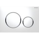 Geberit Sigma20 bedieningsplaat met dualflush frontbediening voor toilet 24.6x16.4cm wit