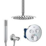 Grohe Grohtherm Smartcontrol inbouwdoucheset met 30cm regendouche en plafondarm chroom