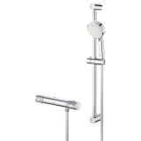 Grohe Grohtherm thermostatische opbouw douchemengkraan met glijstang en handdouche chroom