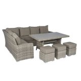 Hoekbank loungeset wicker 