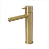 Hotbath Cobber wastafelkraan geborsteld messing (goud)