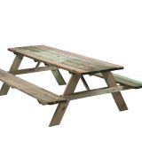 Houten picknicktafel met bank 180x70cm