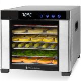 KitchenBrothers Voedseldroger - Elektrisch 650W Dehydrator - 6 Laags Droogoven - 9 Hitte-niveaus - 35°C Tot 75°C - LED Display