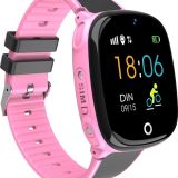 Loayz HW11 Roze - Kinder Smartwatch - GPS - met Lebara waarde simkaart [1 GB+€15] - Waterdicht - Camera functie