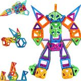 Magnetische bouwstenen set voor kinderen 114 stuks, magnetische tegels constructie STEM magneten speelgoed kinderen
