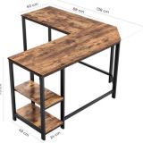 MIRA Home - Bureautafel - Laptop tafel - L-vormig