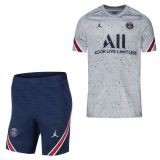 Nike Paris Saint Germain Strike Pre-Match Trainingsshirt 4e 2021-2022 Wit Grijs Donkerblauw