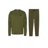 Nike Tech Fleece Crewneck Trainingspak Senior Army