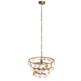 PTMD Jalinn Ronde Hanglamp - H140,5 x Ø52 cm - Metaal – Goud