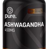  PURE Ashwagandha - 450mg - 100 V-Caps - ashwaganda vegan capsules 