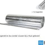 Radiatorfolie inclusief 12 magneten van BT®. Isolatie mat 420 cm x 74 cm 3,1 M2. Isolatiemat voor radiatoren