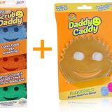 Scrub Daddy + Houder - Spons 3 Kleuren - Daddy Caddy