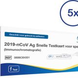 Speeksel test covid 19 – V-chek - Nederlands - lollypop zelftest -  5 stuks 