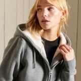 Superdry Hoodie met rits en borgvoering