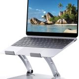 SWILIX  Laptop Standaard - Laptophouder - 10 t/m 17 inch - draagbaar en Verstelbaar - Ergonomisch werken