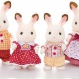 Sylvanian Families 4150 familie chocoladekonijn- speelfiguren- fluweelzacht- 4 onderdelen