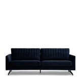 The Camille Sofa 3 Seater, velvet, estate blue