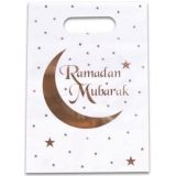 Uitdeelzakjes Ramadan Mubarak Wit/Goud (6st)