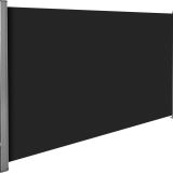 Uitschuifbaar aluminium windscherm tuinscherm 200 x 300 cm zwart 401531
