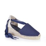 Valencia Espadrilles Sleehak Canvas Navy